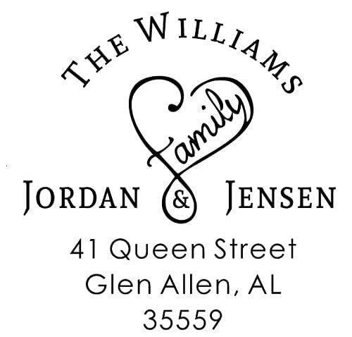 Custom Family Address Embosser - Personalize with Name & Address - Hand-Held Embossing Stamp - Monogram, Seal Embosser Best for Books, Envelopes, Napkins, Invitations - 1.625 inch