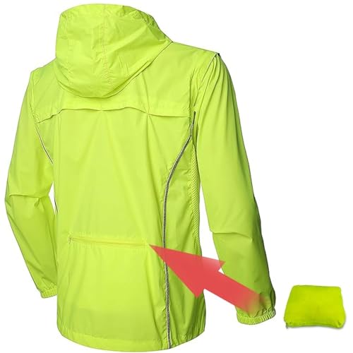 Chaqueta de ciclismo impermeable ligera con capucha miniatura 5