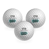 DV DESIGN Lot de 3 balles de golf – Blague d'anniversaire amusante pour les fans de golf, les fans de golf, le sport, le père, papa, mari, ami, homme, garçon, balle cadeau #GB0015