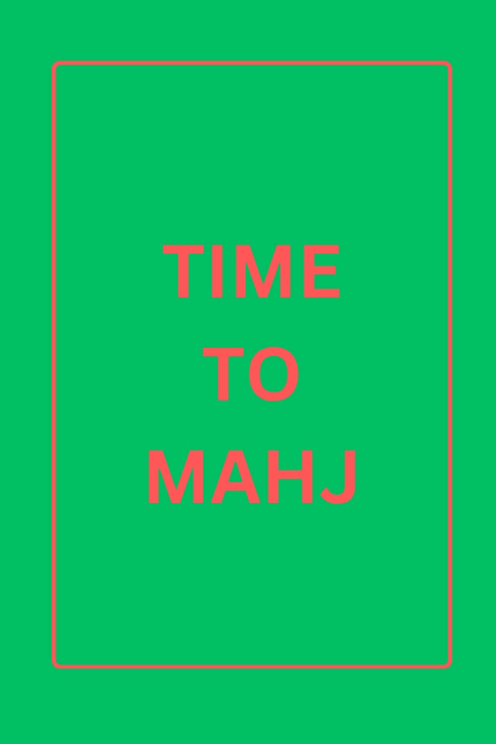 Arie Tee CeeTime To Mahj - Mahjong Notebook Journal Diary - Blank Lined Pages to Write in