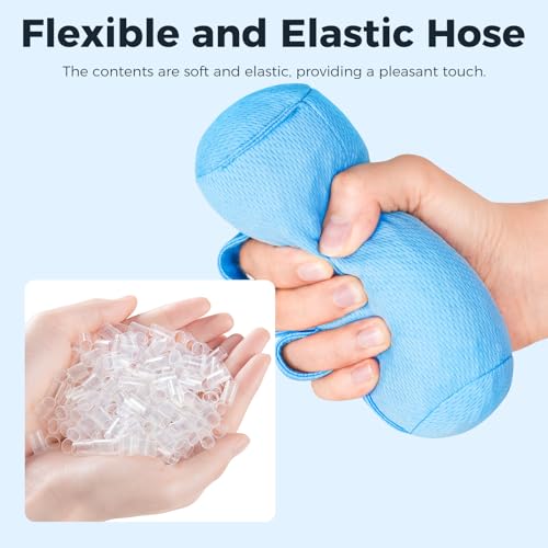Palm Grips, Hand Contracture Cushions, Finger Grips, Finger Splitter, Palm Protector for Hand Contracture, Grip Strengthener Pad, Stress Relief, for Elderly Care, Washable, Blue, S, 1 Pcs