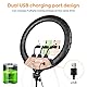 22’’ LED Ring Light 3200-6500K Lighting Kit 600pcs LED Beads with Light Stand & 3 Phone Holders for Smartphone YouTube Tik Tok Live Stream Portrait Makeup Vlog Video Photography