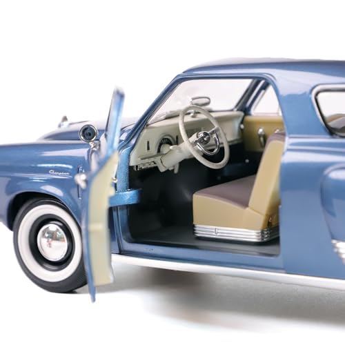 Modelo Diecast Carro Retro Studebaker 1:18 Azul miniatura 3