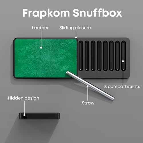 Image of Green Black Organize Box, 8 Compartment Storage Box with Built Alloy Straw,Fashionable lifestyle