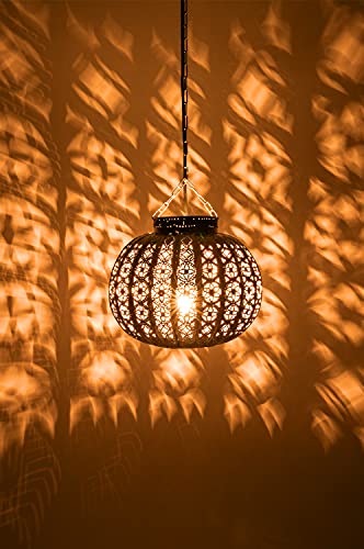 Orientalische Lampe Pendelleuchte Amestris Silber 24cm E27 Lampenfassung | Marokkanische Design Hängeleuchte Leuchte aus… – Bild 5