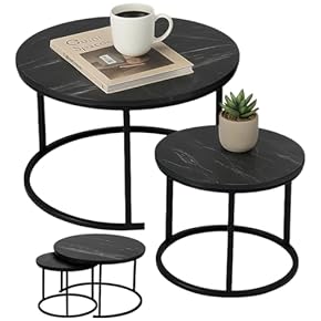 ネストテーブル 自由に組み合わせ 2個セット 大/直径60cm 小/直径40cm Amazon.co.jp: Giantex ネストテーブル 自由に組み合わせ 2個