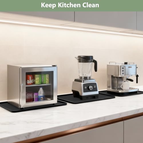 AKEfit Heat Resistant Silicone Mat, Non-Slip Waterproof Air Fryer Mat for Kitchen Countertops, Oven, AC,Stove Top & Dining Table Protection (BLACK) - Image 3