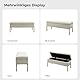 HULALA HOME Moderne Samt Sitzbank mit Stauraum Elegante Truhenbank für Flur Schlafzimmer Wohnzimmer Samtbezug 5-Fach gepolstert Metallbeine, Weiß