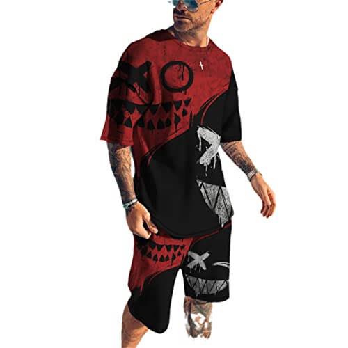 Ensemble t-shirt d'été imprimé 3D ts1456 parfait pour vos sorties urbaines en taille M