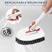 SetSail Floor Scrub Brush, 3-In-1 Tile Tub Floor Scrubber with 52-inch Adjustable Long Handle Shower Cleaner and 3 Detachable Replacement Brush Heads for Cleaning Bathroom Kitchen Walls Tub Tile