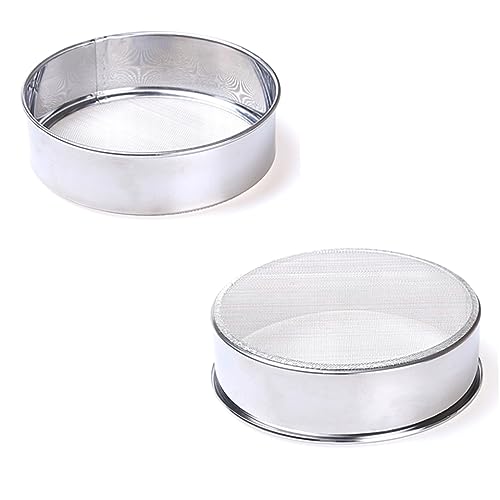 VALICLUD 2 Piezas Colador Inoxidable Fino para y Polvo Herramienta de Cocina para Hornear