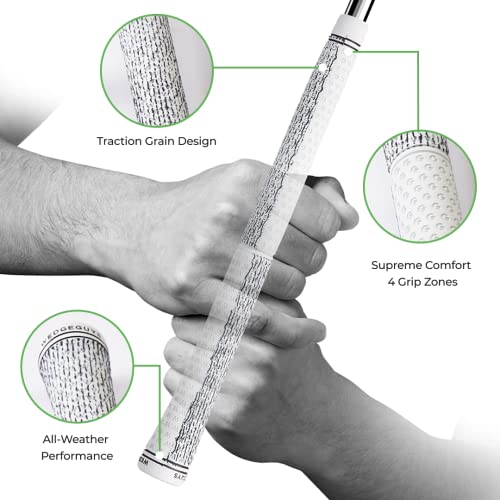 Wedge Guys Dc Tour Golf Grips – 4 Grip Zones For Supreme Comfort & Control - All-Weather Performance Golf Club Grips Replacement For Regripping Wedges Drivers Irons Woods Hybrids, Midsize Or Standard #TOP3