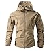 Tactical Jacket Mens Lightweight Full Zip Weatherproof Winter Clothes Military Tactical Khaki Winter Coat Men Chumpas para Hombre with Hood Security Casual Jackets Fleece Hoodie Men Khaki L