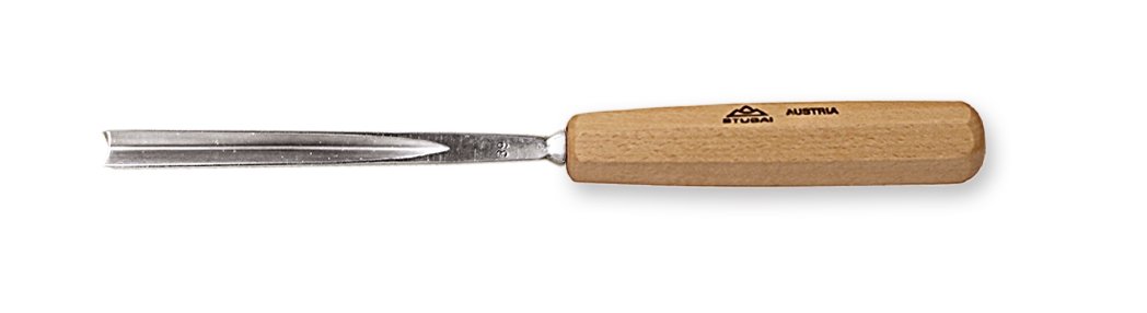 Couteau à sculpteur Stubai forme 39 à lame polie de 4 mm pour rainures