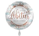Folienballon Abi zum bestandenen Abitur Herzlichen Glückwunch Ballon Geschenk Abitur Abiturienten Absolventen -Hergestellt in der EU- Abiball Abschluss Deko
