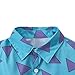 Willyacos Rocko's Modern Life Shirt Blue Triangle Rocko T Shirt Costume 90's Modern Life Button Down Hawaiian Shirt for Men (Blue, XXL)