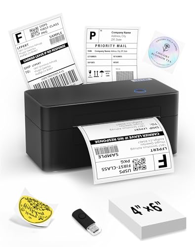 Impresora de Etiquetas térmica USB 4x6, DB402 Impresora Etiquetas...