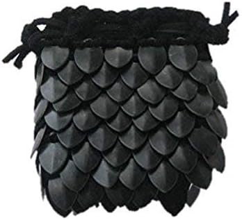 Scalemail - Bolsa de dados en tejido Dragonhide Armor- Negro