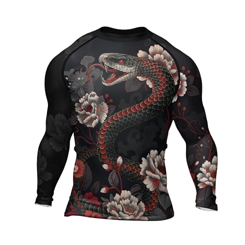 Snake Men’s No‑Gi Compression Rash Guard – Long Sleeve MMA Base Layer for Grappling Muay Thai Jiu Jitsu2