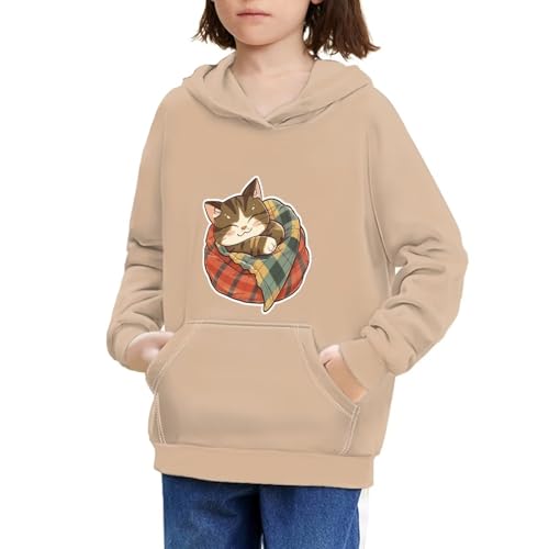 Sweatshirts Long Sleeves Cute Prints Hoodies with Pocket for Girls