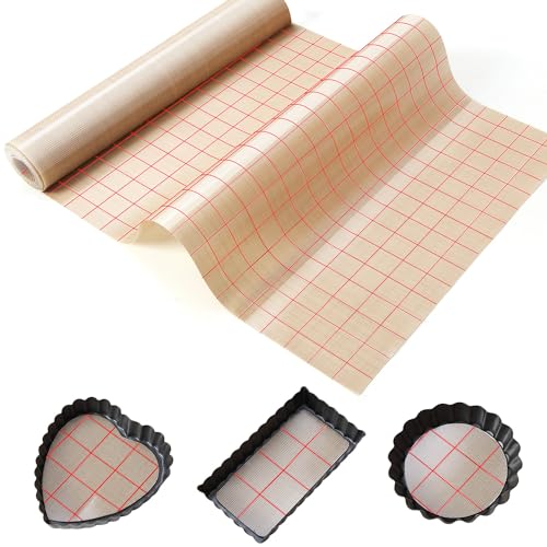 Silicone Baking Mat Roll 16IN*5FT Free Cutting, Non-Slip Pastry Mat, Non-Stick Reusable Air Fryer Liner, Oven Liners, Counter Mat, Freeze Dryer Mat, Easily Cut to Size Fit All Ovens Pans Tins Dishes