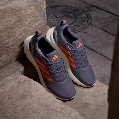 Adidas Men's Run Falcon 5 Trail, Aurora Onix/Pure Orange/Black, 7.5 - image 9