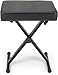 On-Stage KT7800 Three-Position X-Style Keyboard Bench (Portable, Folding, Seating for Keyboards, Synths, Organs, and Pianos, Adjustable Height, Padded, Cushioned, Metal Base, Rubber Feet, Black)