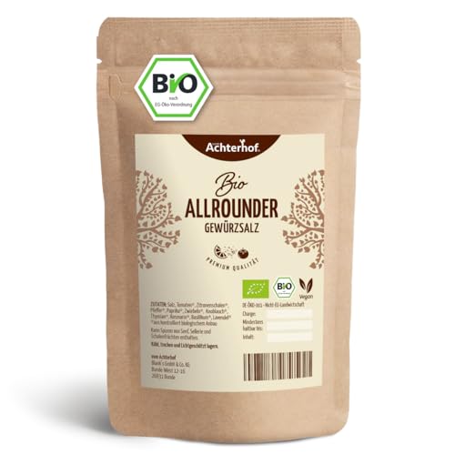 Allrounder Gewürzsalz Bio 100g | Gewürzsalzmischung aus 11 verschiedenen Gewürz- und Kräuterkomponenten | Bio-Qualität | vom Achterhof