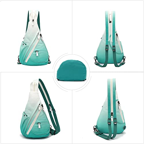 KL928 Canvas Sling Bag - Small Crossbody Backpack Shoulder Casual Daypack Rucksack for Men Women