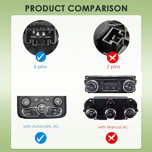 Image of HVAC Heater Blower Motor with Resistor - Compatible with 2014-2018 Ram 2500 / Ram 3500 / Ram 4000, only for Automatic Temperature Control - Replace# 75035, 3Pins