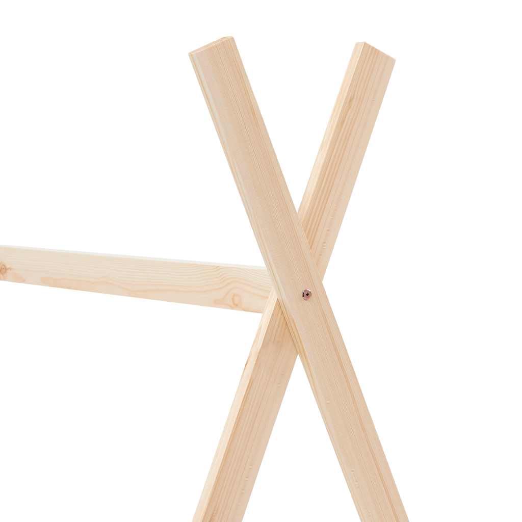 Mangloder - Marco de cama infantil de madera de pino maciza, 80 x 160 cm, con somier y diseño de cama de casa, marco de cama para habitación infantil, rincón de lectura, casa de juegos, resistente y