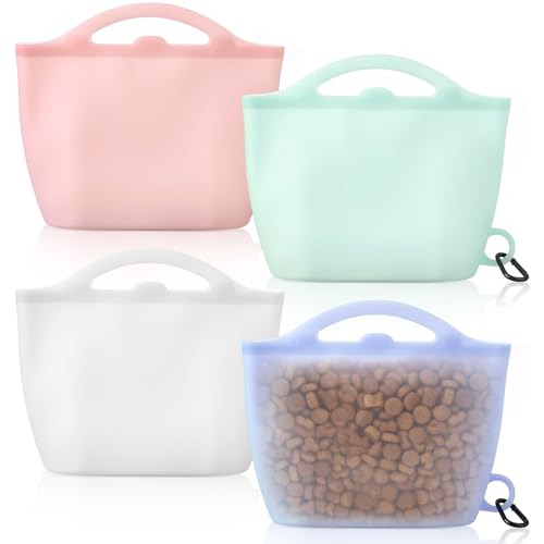 Sunnymove 4 Pack Silicone Dog Treat Pouch, 4 Cup...
