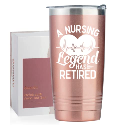 Onebttl Retirement Gifts for Nurses Women 2025, Retired Nurses Gifts, THE NURSING LEGEND...