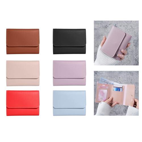 Minimalists Women's Short Wallet with Multiple Card Slots Cash Coin Organizers PU Leather Ladies Pocket Small Purse2