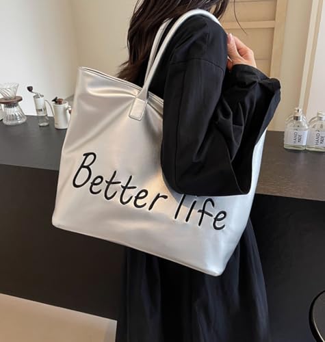 Bucket Shoulder Bag for Women Convertible Shoulder Purse Street Style Handbag Large Capacity Commuter Bag4