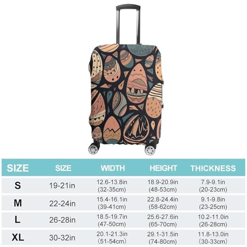 Travel Luggage Cover Elastic Suitcase Cover Easter Egg Pattern Luggage Cover Anti-Scratch Suitcase Protector Washable Dustproof Baggage Cover Fits 18-32 Inch Luggages L2