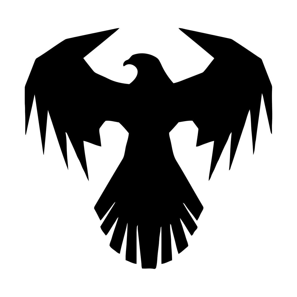 Engraving Stickers Bird Symbol Figure Animal Eagle Silhouette 36x36.9cm Waterproof Small Black โ image 1
