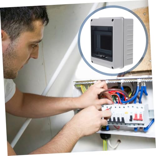 Caja de distribución de 3 series con ventana transparente e instalación exterior 2