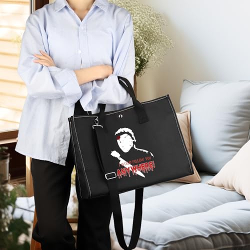 Image of CMNIM Horror Michael Merchandise Gifts I Would Follow You Anywhere Large Tote Bag Horror Movie Shoulder Serial Killer Gifts(I Would Follow You Anywhere Big CB)