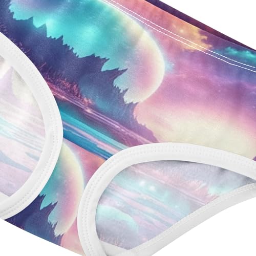 Vibrant Colorful Neon Lake Forest Toddler Underwear Floral 2t Cotton Panties Little Girl Bright Briefs Underpants4