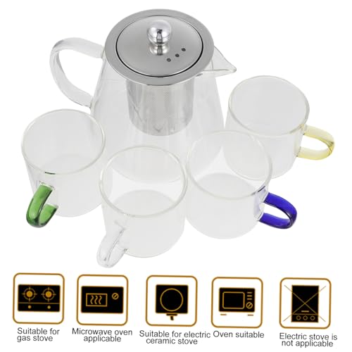 Jarra de agua y tetera con infusor de té de diseño transparente 4