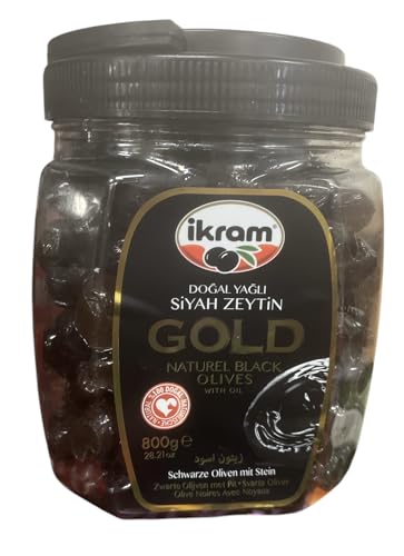 Ikram Natural Sele Black Olive Less Salt Oiled 800gr
