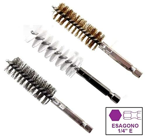 SET SPAZZOLE SCOVOLINI ASSORTITI IN METALLO E SETOLE CON MANICO E PROLUNGA 38 PZ