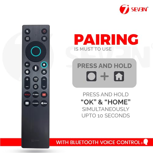 Image of 7SEVEN Compatible with TCL Google Smart Android 4K Tv Remote Control Model RC813A FMB1 Suitable for S, Q, QM Series 55S446, 65Q650G, 98QM850G with Voice Command - Pairing Must!