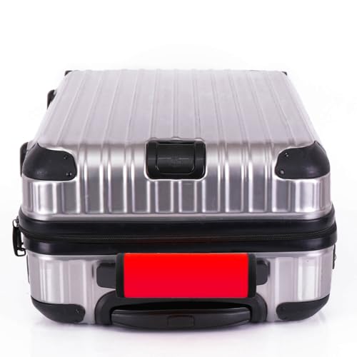 Image of Neoprene Luggage Handle Wraps for Traveling Bright Color Luggage Tags|Handle Wraps|Handle Covers (Red)