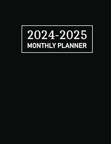 2024-2025 Monthly Planner: Two Year Schedule Organizer (January 2024 through December 2025) with Black Cover