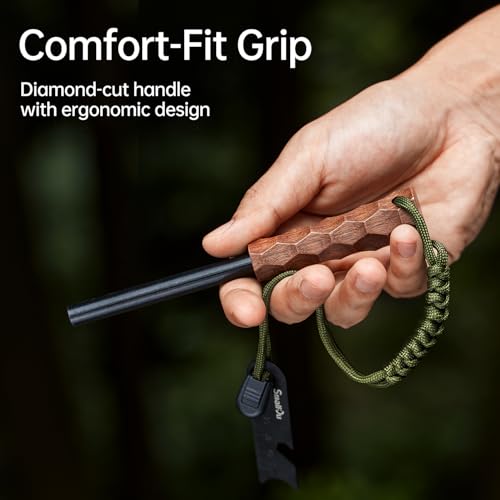Ferro Rod Fire Starter, Survival Flint and Steel Fire Starter Kit for Hiking, Bushcraft,Camping Essentials Gear, Emergency Supplies - Ideal Gift for Explorers - Image 5