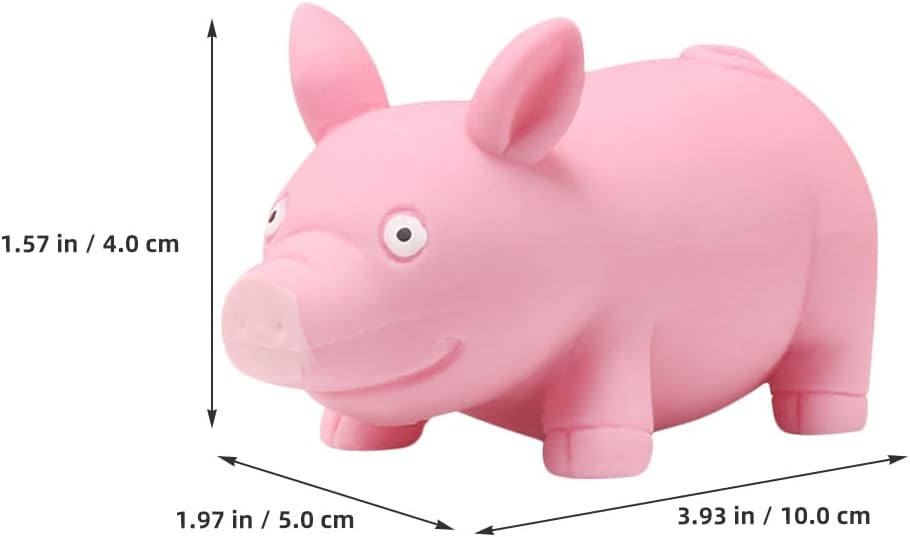 Wakauto 2 Pcs Stretchy Pig Stress Relief Toys - Adorable Cartoon Squeeze Fidget Toys for Adults & Kids, Fun Sensory Decompression Anxiety Relief Gifts for Relaxation