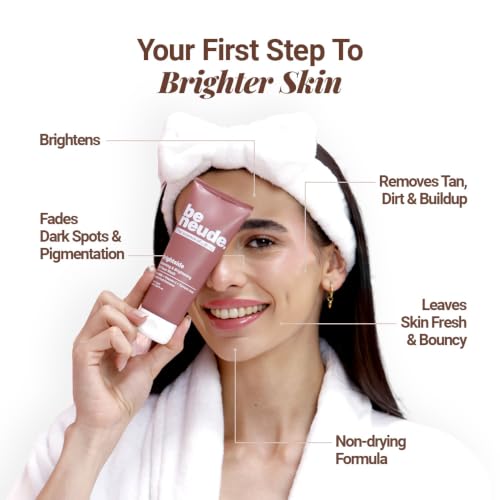 Image of Neude Brightside 50ml Detan & Brightening Gel Face Wash with Goat Milk, Vitamin C & Tartaric Acid for Dark Spot Removal, Pigmentation & Glow, Face Wash for Men & Women