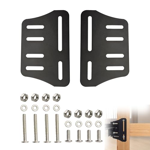 2PCS Heavy Duty Bed Frame Brackets for Headboard and Footboard, Modi-Plate Adapter/Connector for Bed...